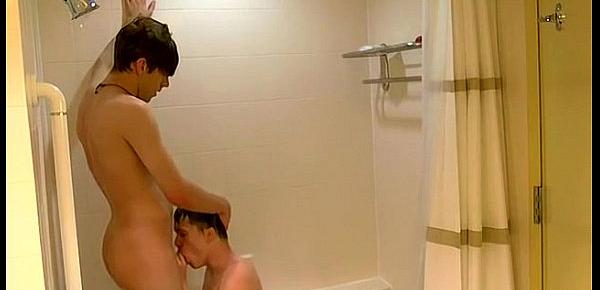  Tamil emo gay xxx William and Damien get into the shower together for